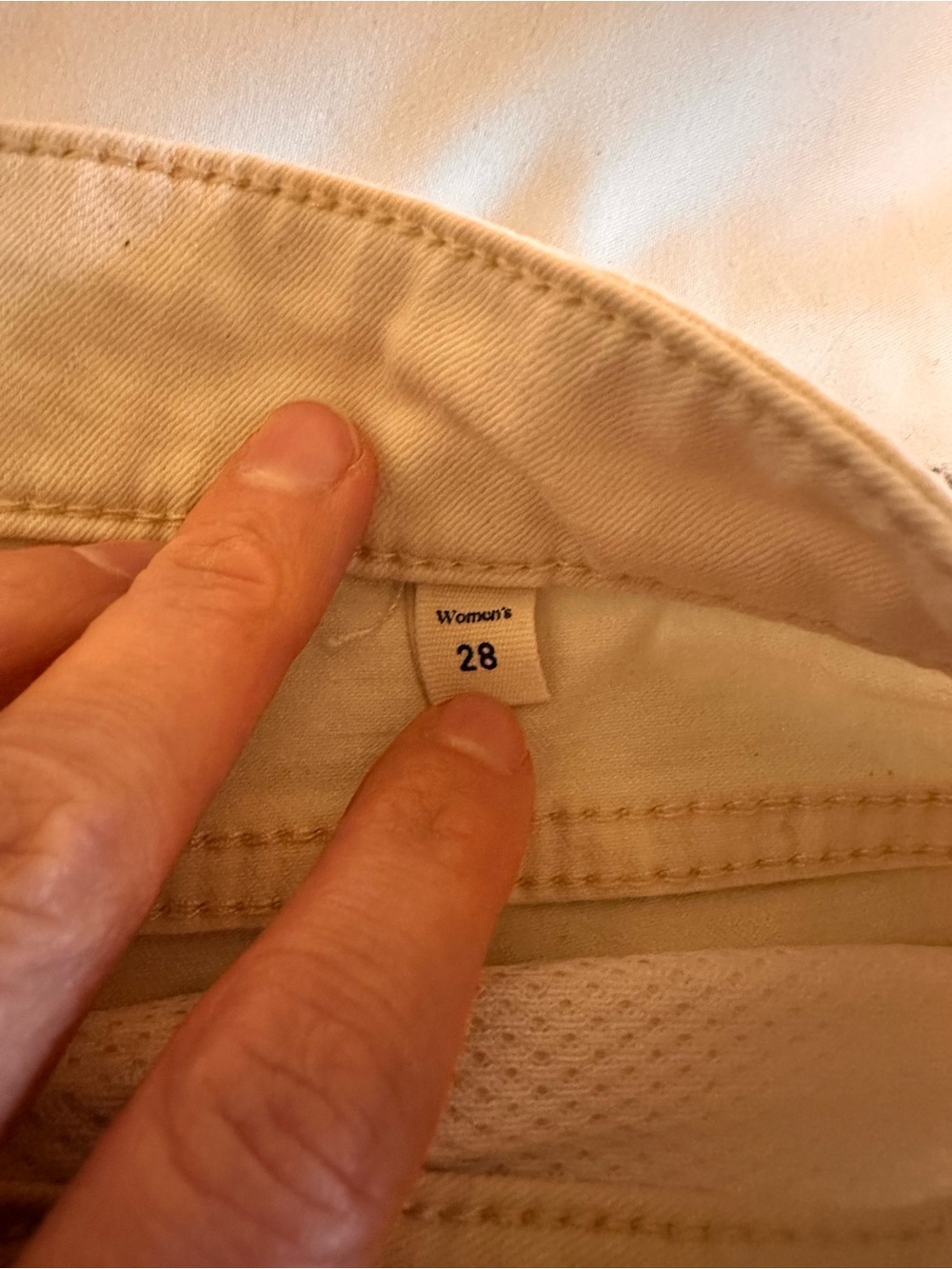 Ripton Cream Denim Shorts size 28 - Picture 3 of 6